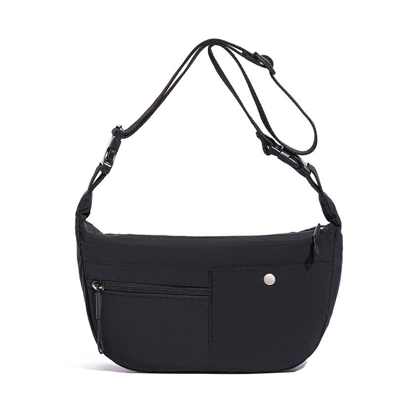 Lightweight Nylon Crescent Crossbody Bag Casual Shoulder Purse