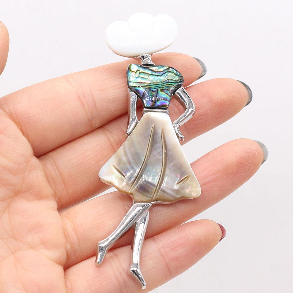 

1 шт. брошь из натуральной ракушки, булавка, красивые модели, броши в форме для женщин, ювелирные изделия, подарки 30x38 мм 30x38mm