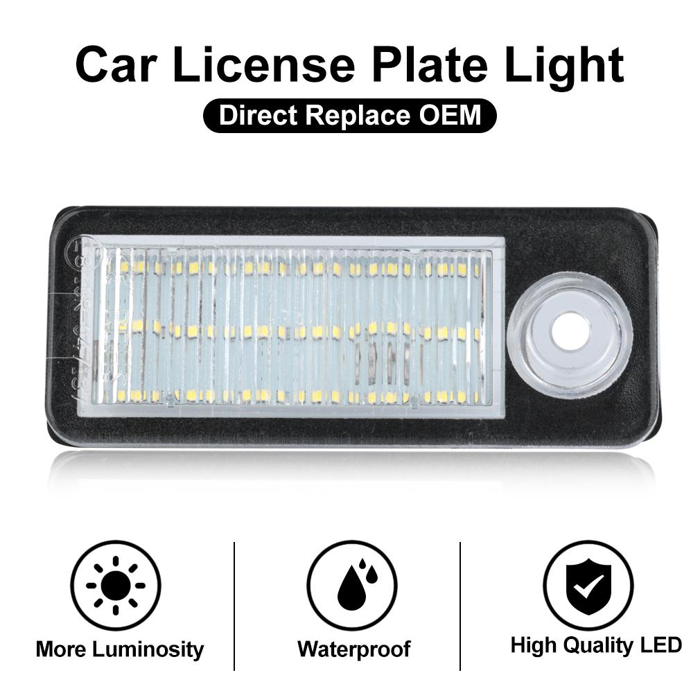 2 pces conduziu a luz da placa de licença para a6 c5 4b avant wagon 1998-2005 rs6 rs6 plus 2003 2004 2005 acessórios do automóvel do carro canbus 12v