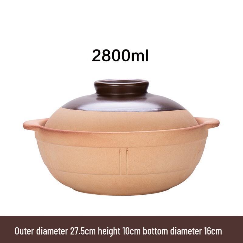 ZISIZ Unglazed Clay Stew Pot