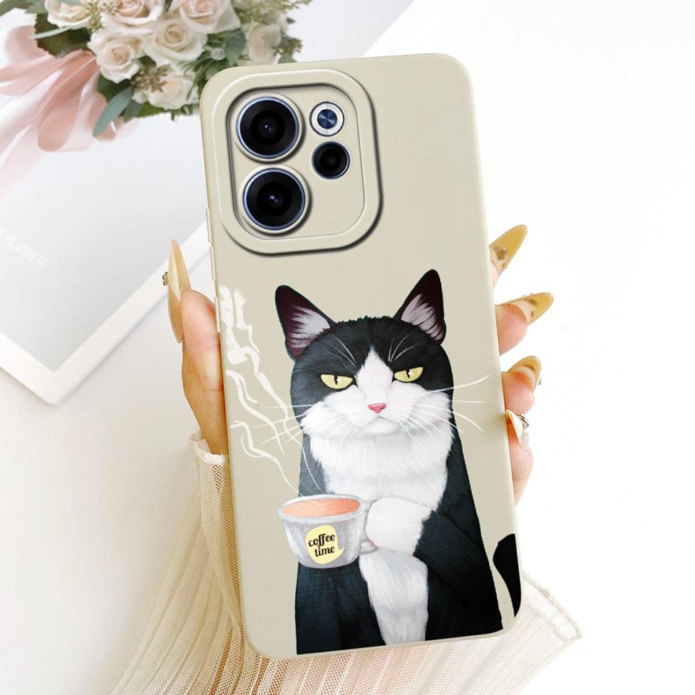 For Oppo CPH2801 Phone Case For Oppo Reno 15F Casing Silicone Luxury Fashion Flowers Kawaii Cute Painted Cover For Oppo Reno15 F