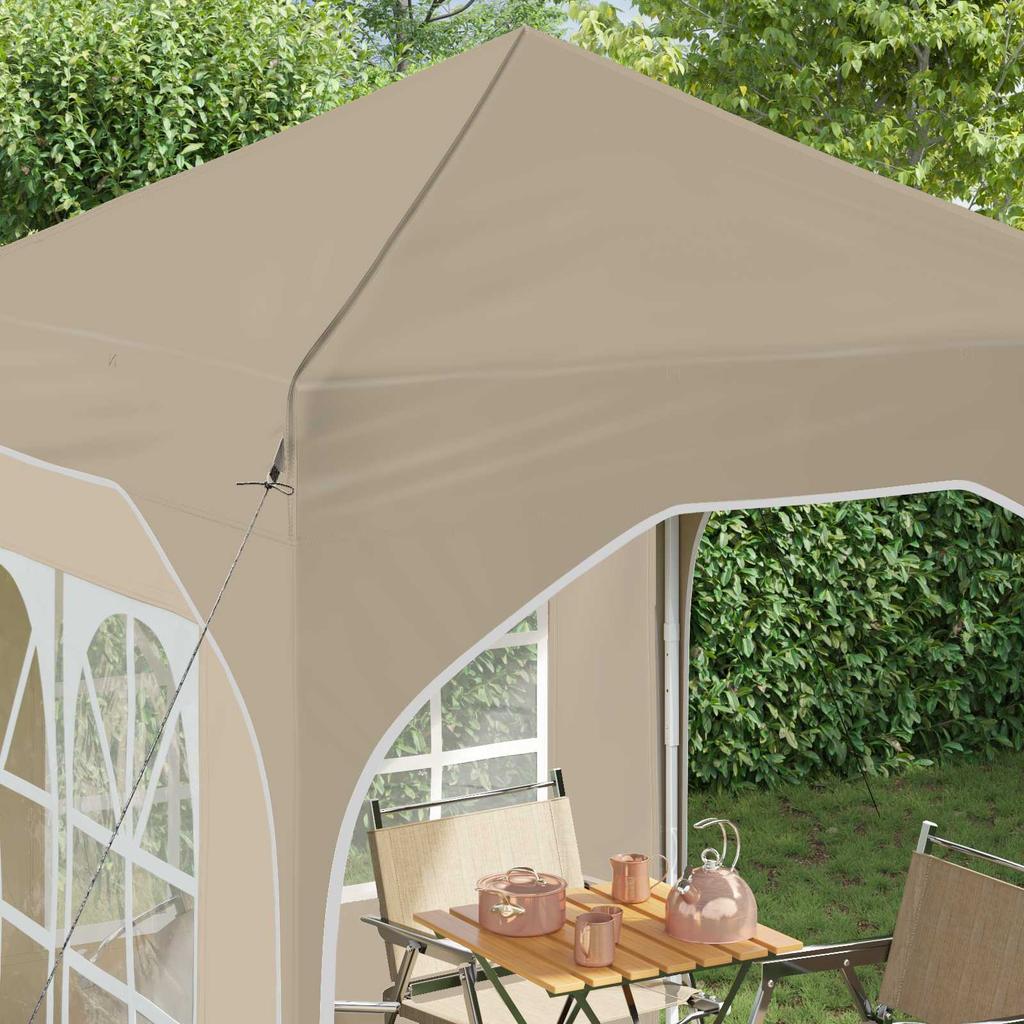 Pop Up Party Tent 192 X 192 X 245 Cm Cream