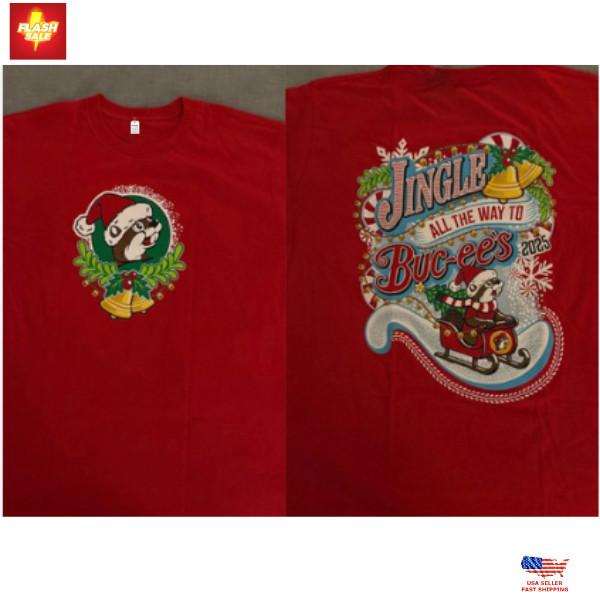 Trending Buc-ee s Beaver Christmas Graphic T-Shirt Holiday Red Unisex T-Shirt XXXXL