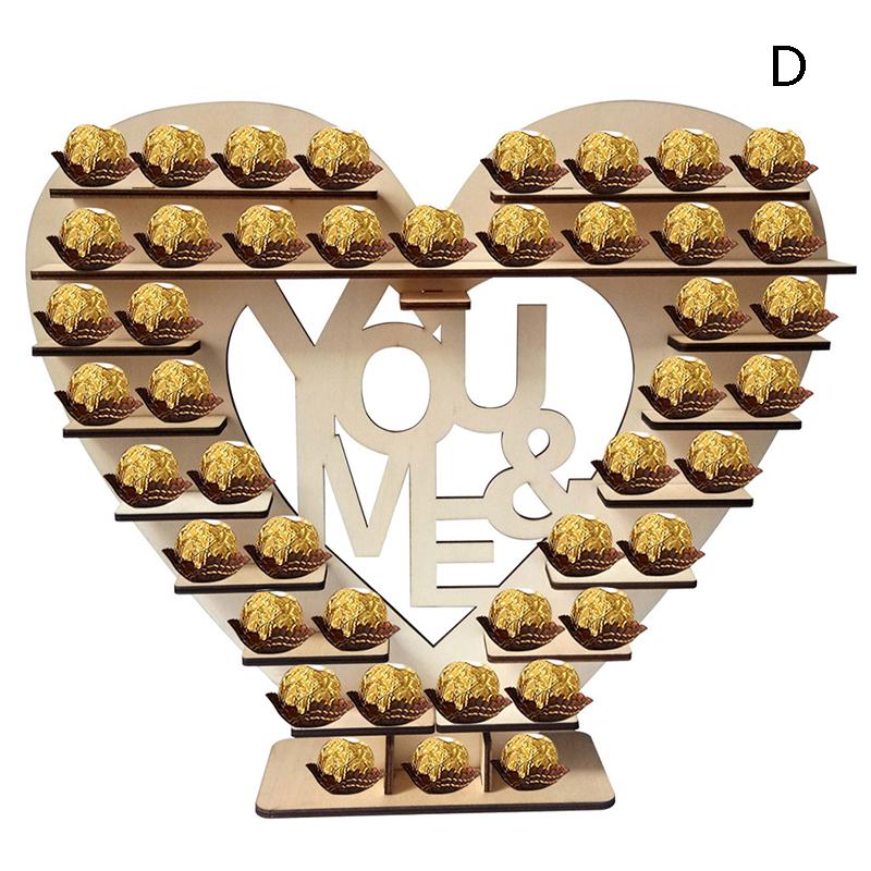 Bruiloft Houten Ornamenten Mr & Mrs Chocolade Stand Display Snoep Cupcake Desserts Houder Home Decor Bruiloft Feestrepen