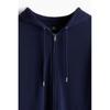 H M Regular Fit Zip Up Hoodie Navy Blue