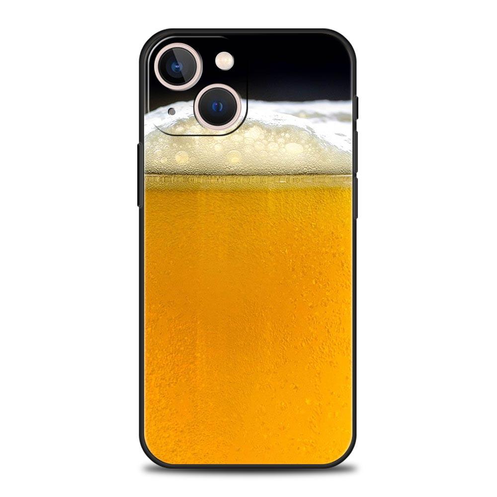 Alkohol Sommer Blase Für iPhone 11 12 13 15 14 Pro Max Handyhülle X XR XS 7 8 Plus SE 2020 Luxus Schwarz Silikon Hülle Funda