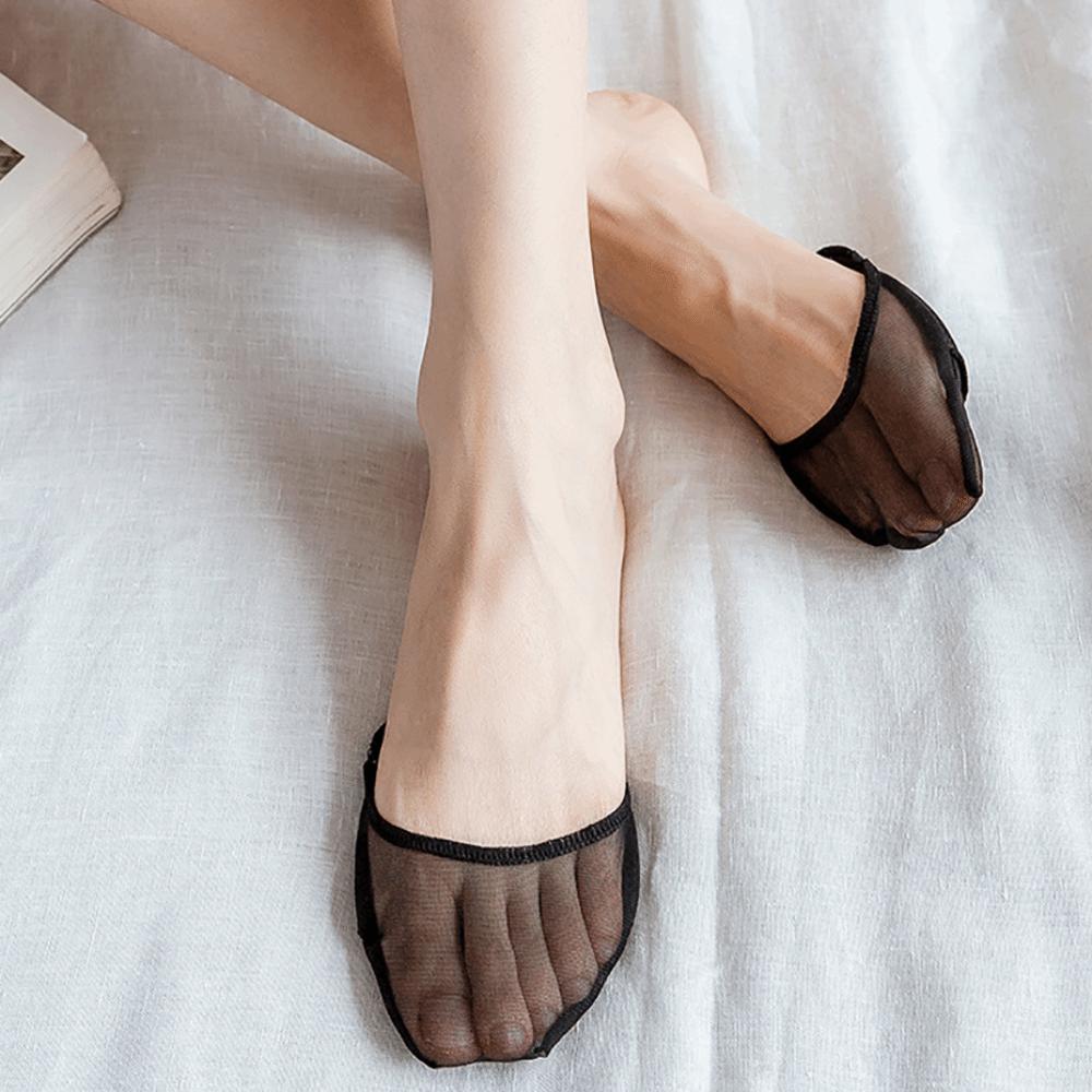 Silicone Dotted Girls Summer Invisible Socks Half Palm Socks Forefoot Insoles Women Hosiery