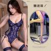 Night Ting Xiang Large Size Sexy Lace Hollow Strap Steel Rim Suspender Shape Bodysuit Sex Underwear