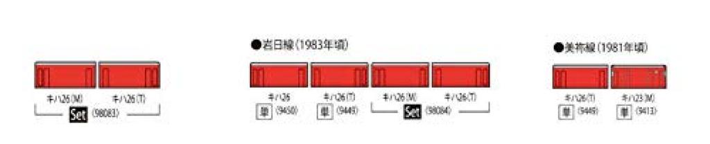 TOMIX N Gauge Kiha 26 Type Metropolitan Area Color Single Window T 9449 Railway Model Diesel Car