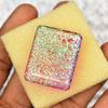 Large Lab-Created Monarch Fire Opal 77.9 ct Doublet Emerald Loose Gemstone for Jewelry Designs