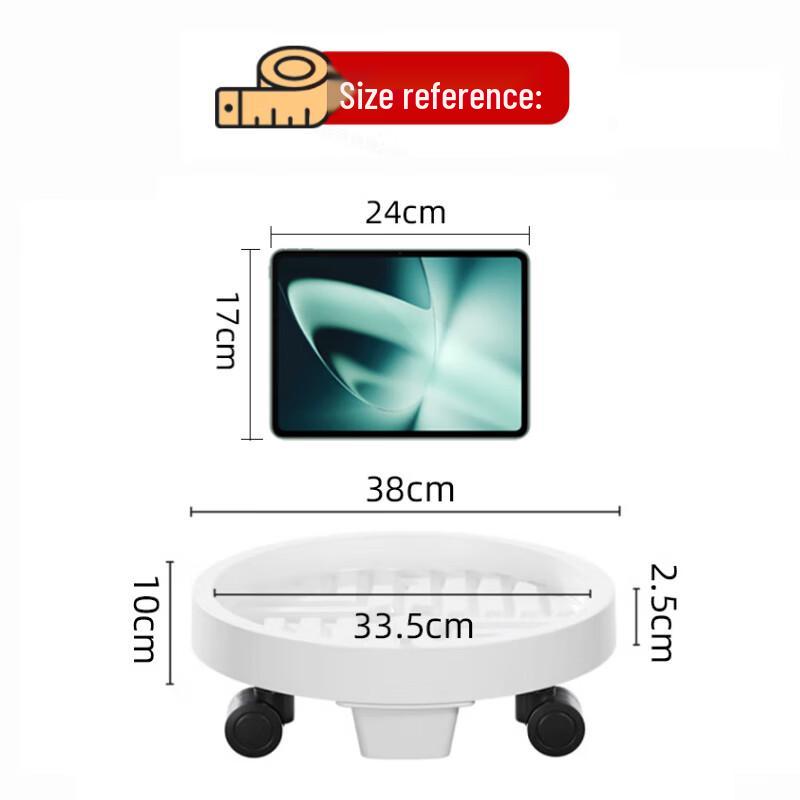 Mobile Rolling Flower Pot Caddy with Water Tray