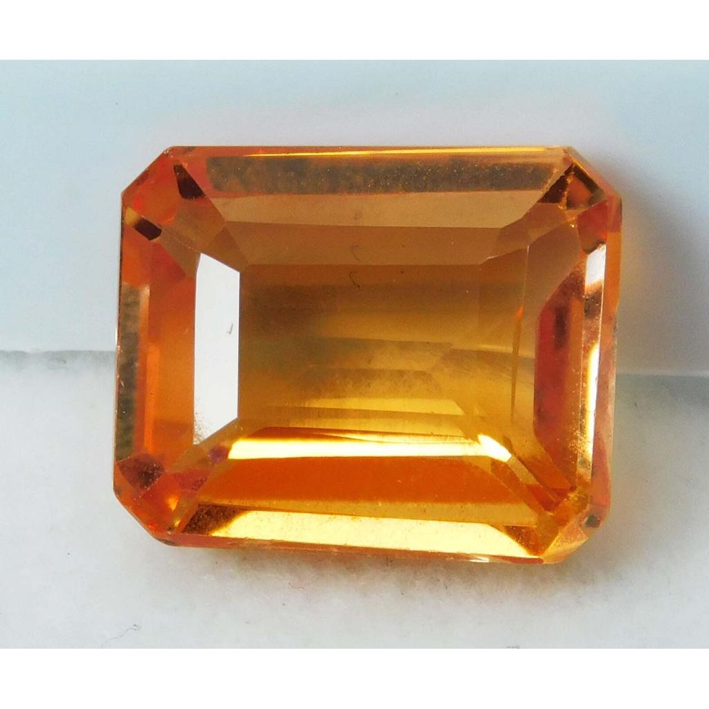 Natural Orange Sapphire Loose Gemstone 6.60 ct Emerald Cut Untreated September Birthday Birthstone