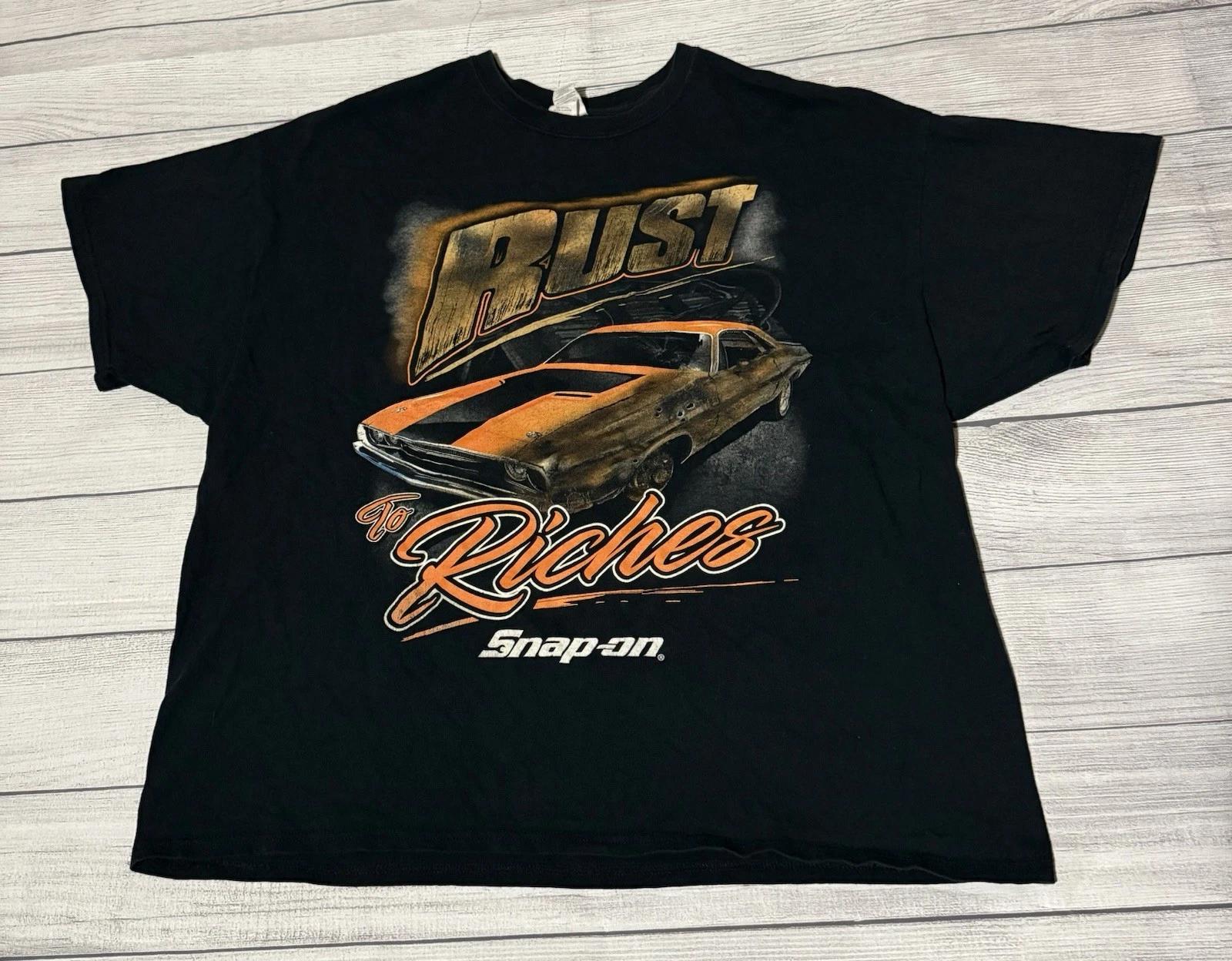 New Snap-On Tools Rust To Riches T-Shirt 2XL Cars Racing Hot Rod Streetwear L