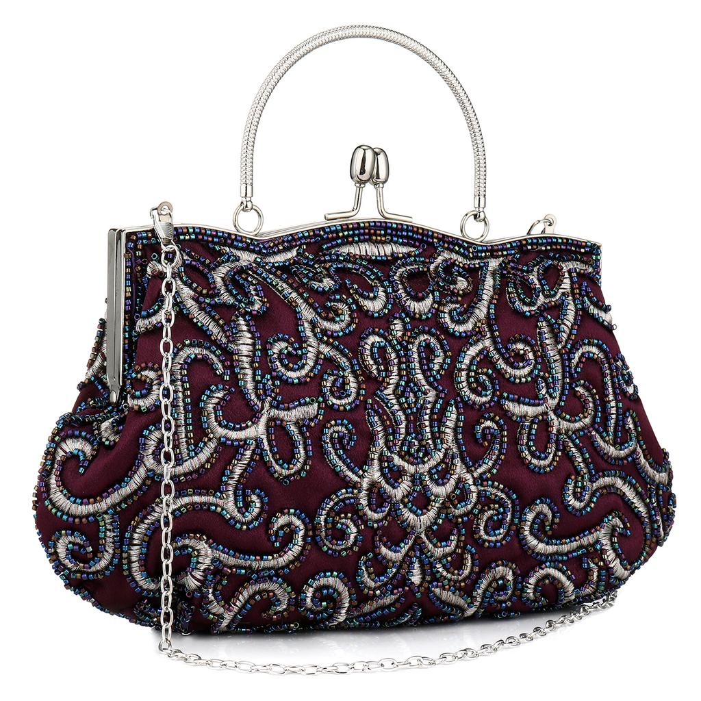 Retro Handbag Purse Luxury Design Evening Clutch Bag Embroidered Ladies Chain Shoulder Bag Wedding Dress Party Banquet Dinner