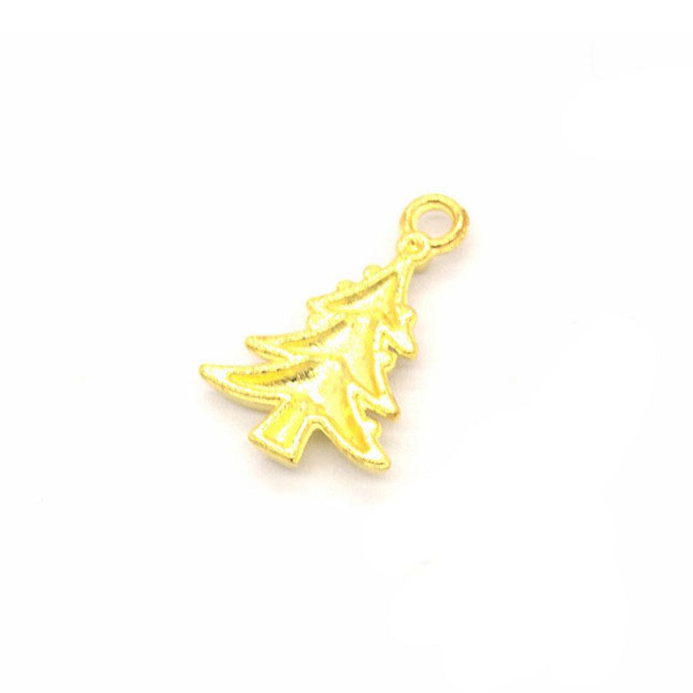 100Pcs Premium Alloy Christmas Tree Charms Pendants Jewelry Findings for Crafting Necklaces Bracelets Earrings Holiday Gifts
