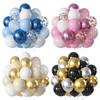 Set Palloncini Blu Bianco Blu Metallico Rosa Oro Rosa Palloncini con Coriandoli Festa di Compleanno Battesimo Decorazioni Matrimonio
