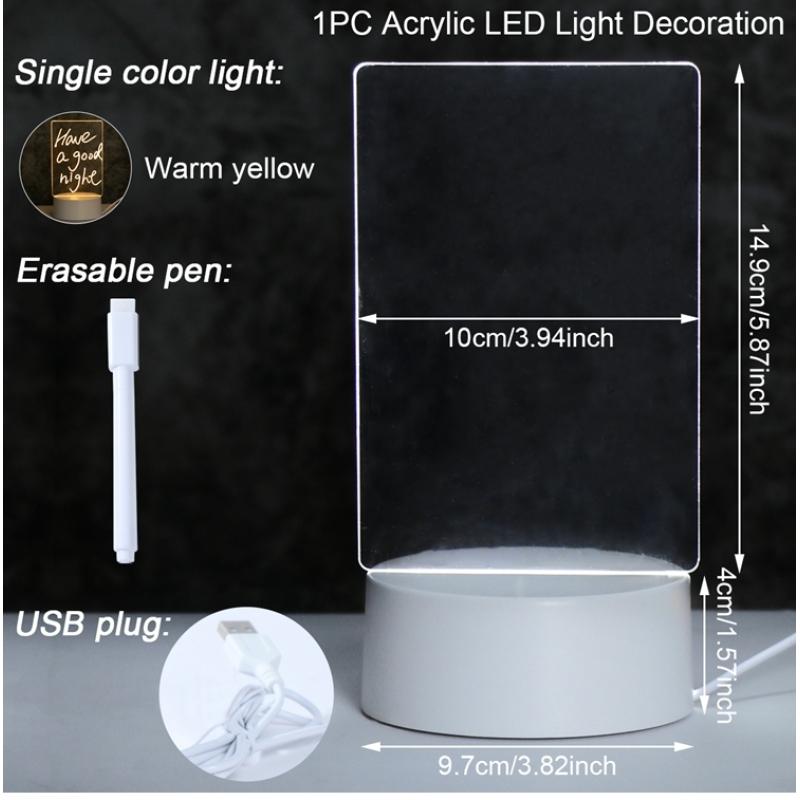 Note Board Creative USB Led Night Light Valentine's Day Gift Decor Nightlights Girlfriend Birthday Gift Wedding Decor Night Lamp