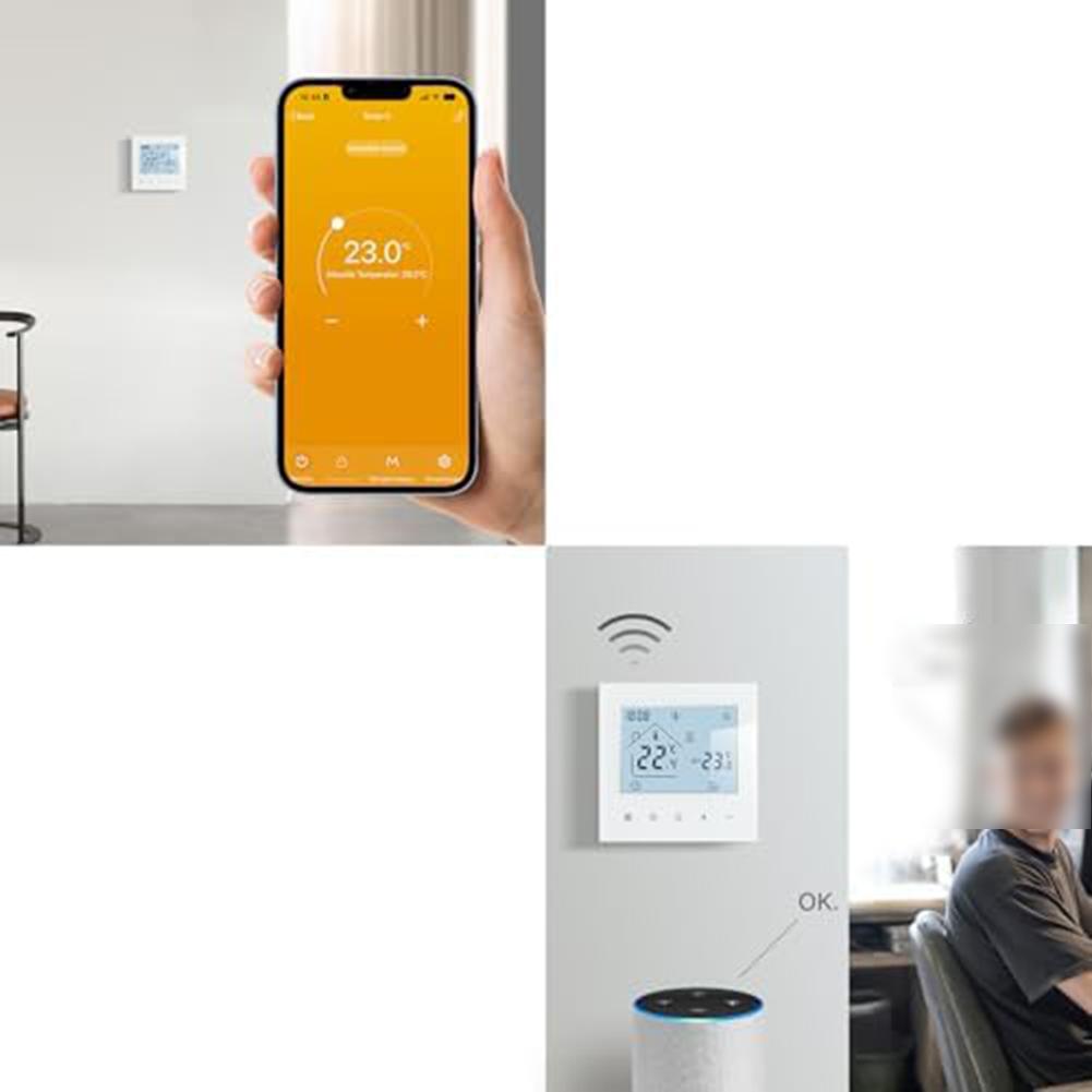 Digital Temperature Control Smart Thermostat Customizable Heating Schedule 86X86X13MM Convenient Climate Control