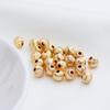 14K Gold Plated Faceted Threaded Melon Pattern Spacer Beads for DIY Jewelry Making