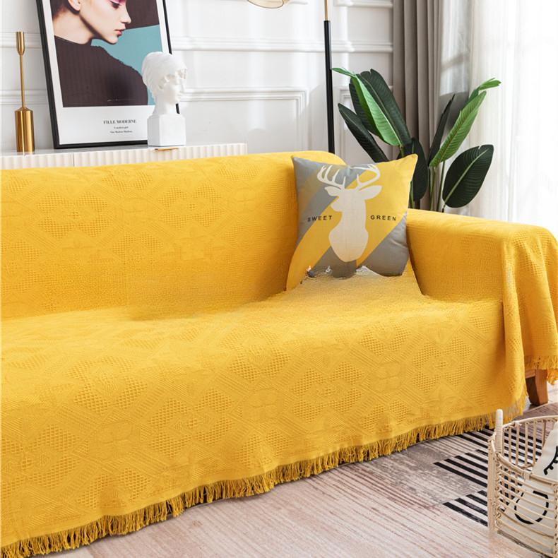 

Ромбовидное минималистское современное однотонное однотонное одеяло для дивана «все включено», тканевое покрывало для чайного стола, одеяло 230*250cm