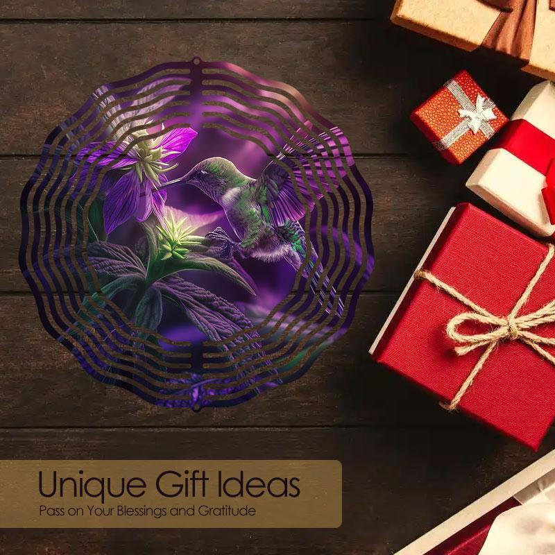 10 Inch Hanging Wind Spinner with 360 Degree Hook for Balcony Garden Decor Spring Summer Outdoor Decoration