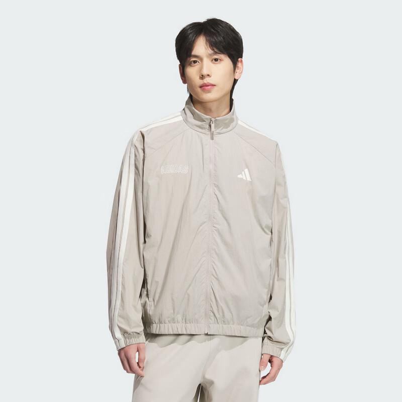 Adidas Men s 3-Stripes Water-Repellent Stand-Collar Jacket A/M