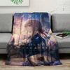 Violet Evergarden Letter Theme Anime Flannel Throw Blanket, Soft Blanket for Sofa Bed, Anime Print Home Decor