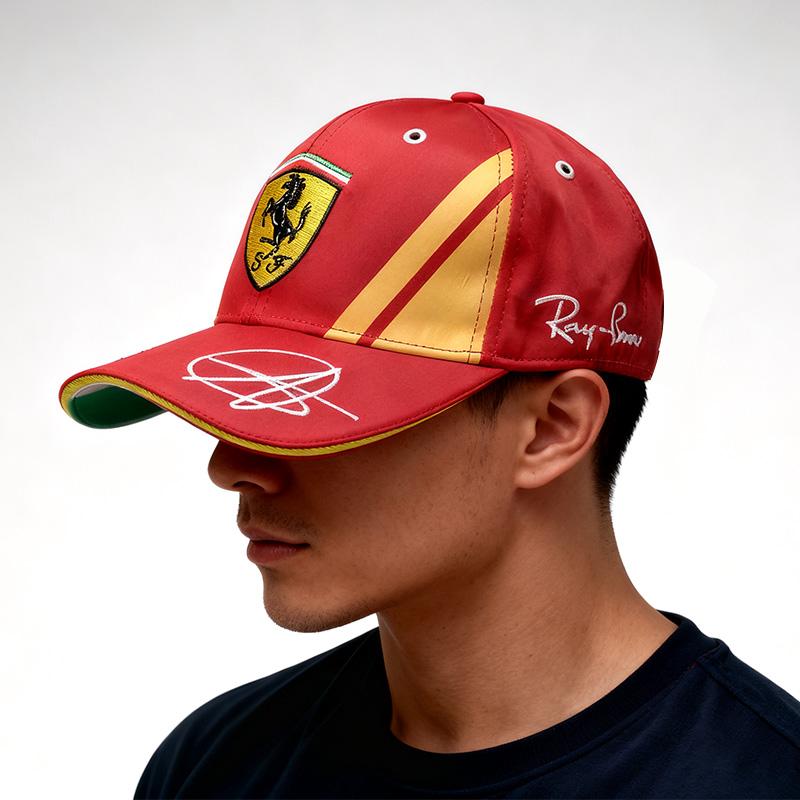 Embroidery Emblems For Ferrari F1 Team Racing Baseball Cap High-end Fashion Men's and Women's Hats Adjustable Outdoor Casual Hat JG8