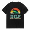 Dang I Love Frogs Dilf Vintage Retro TShirt Unisex Summer Casual Gift For Frog Lovers Humor Fans Tee