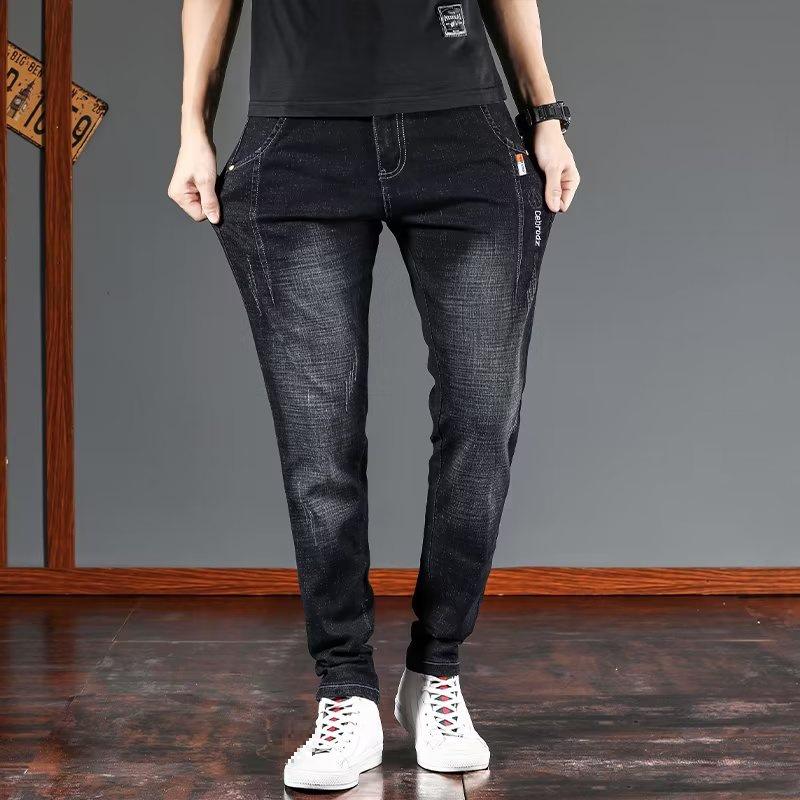 Men's Korean Slim Fit Stretch Jeans - Trendy Casual Summer Long Pants