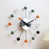Modern Wall Clock Silent Non Ticking 13 Inch Pop Color Decorative Ball Clocks for Living Room Kitchen Office Wall Clocks