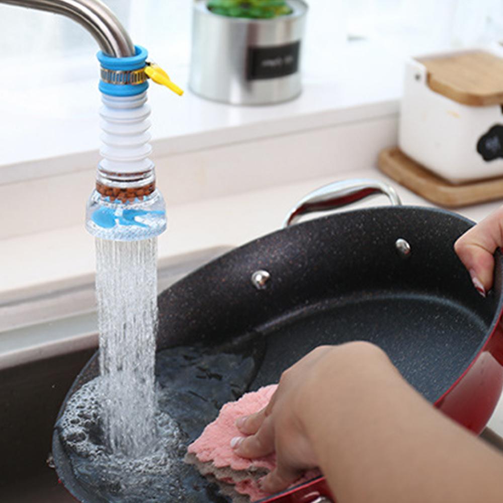 Faucet Filter Extender 360 Rotating Adjustable Faucet Spout Water Filter Water Saving Device for Home Kitchen Bathroom