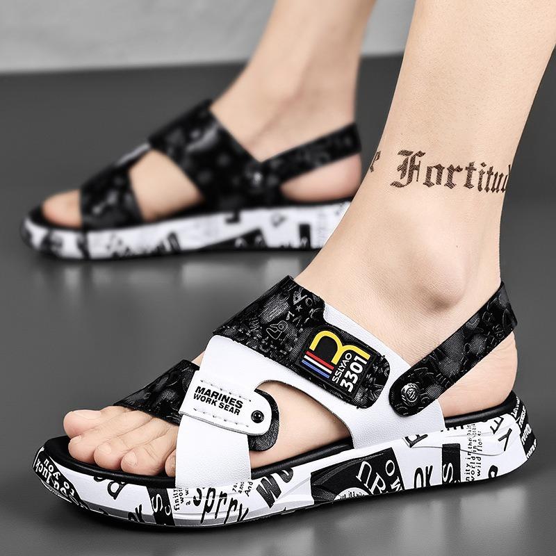 Fashion Summer Fashion Platform Slip-on Printed Outdoor Beach Men's Sandals Designer New Casual Soft Soled Men Slippers
