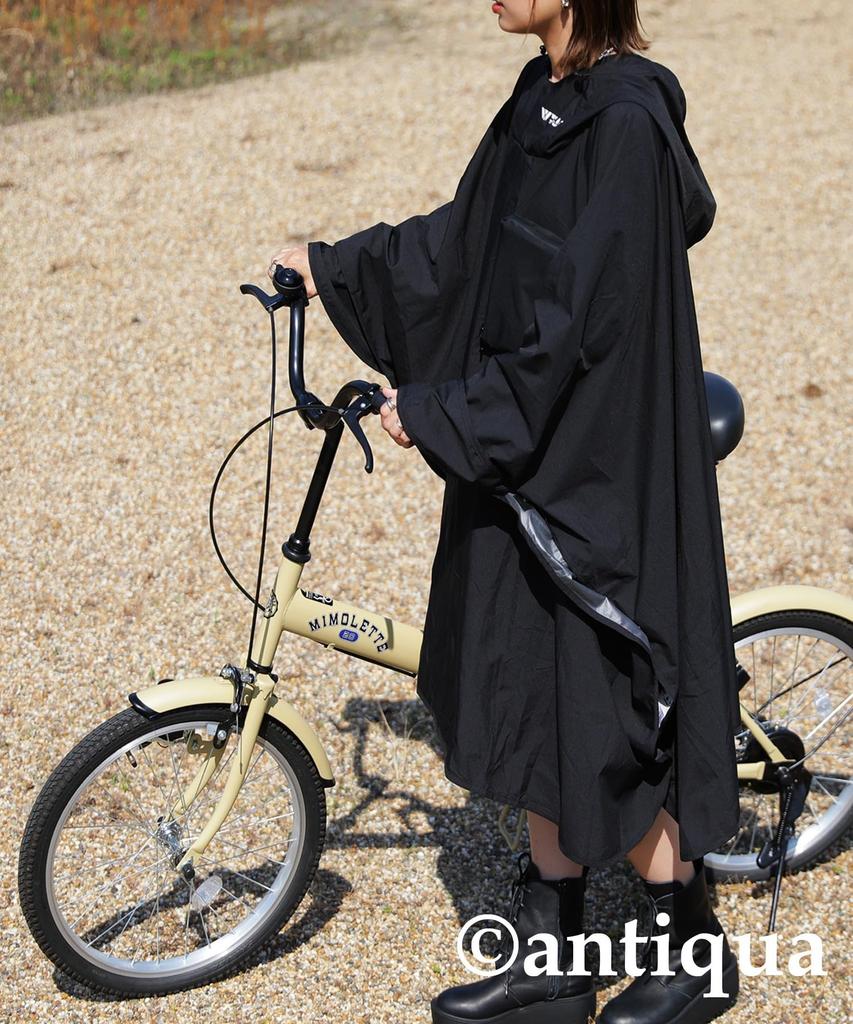 Antiqua Adjustable Sleeve Pocketable Poncho Free Size 05 Black Women's WTC-0002
