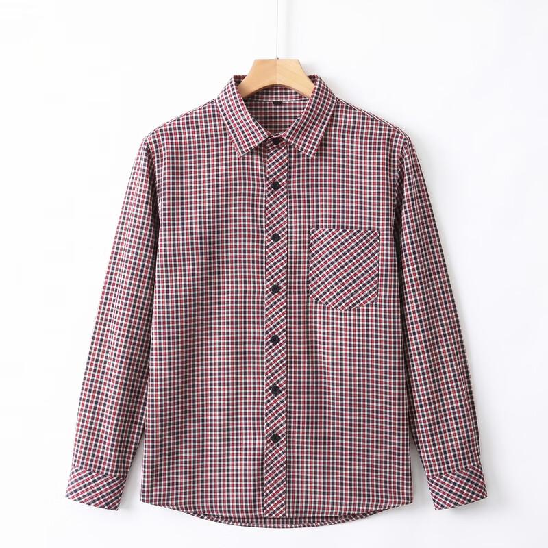 Langsaha Women's Loose-Fit Plaid Long-Sleeve Casual Shirt