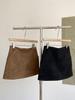 2025 Autumn/Winter Korean Retro Low-Rise Suede Plush Hip-Hugging Skirt for Women