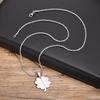 Lucky Leaf Necklaces for Men Women,Stainless Steel Four Leaf Clover Pendant Necklaces,Stylish Causal Jewelry Gifts