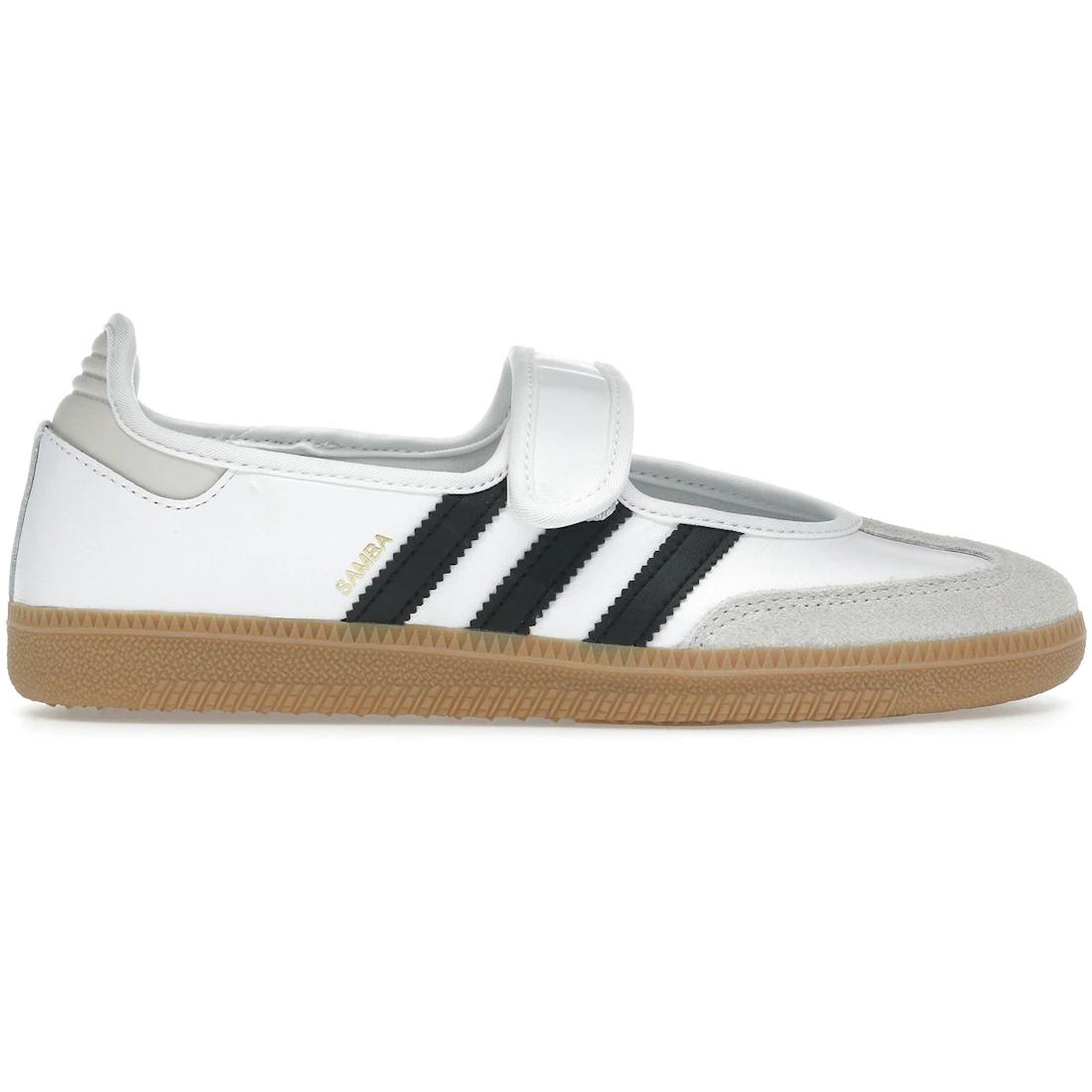 

Кроссовки adidas Samba Jane Белые Черные с резиновой подошвой (Женский)(JR1402) 38