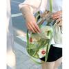 2025 New Oil Painting Floral Bucket Bag for Women High-End Design Large Capacity Tote Handbag Versatile Shoulder Bag for Daily Commute Office Use