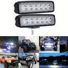 2PCS 18w 6 LED Motocycle Work Light High Bright Spotlight Offroad Automobile Truck Driving Fog Headlights DRL Driving Lamp 12V