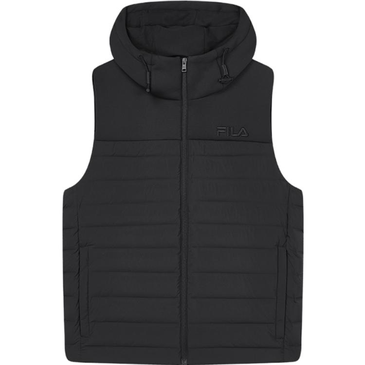

FILA 2023 Autumn New Basic Simple Casual Warm Hooded Vest Men Vests Black F11M348904F-BK M