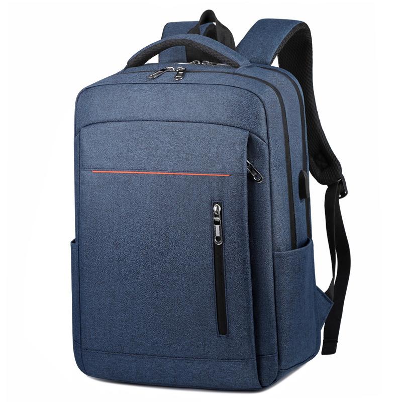 Schoolbag Simple backpack Large capacity fashionable laptop bag Multifunctional wear-resistant practical storage travel bag