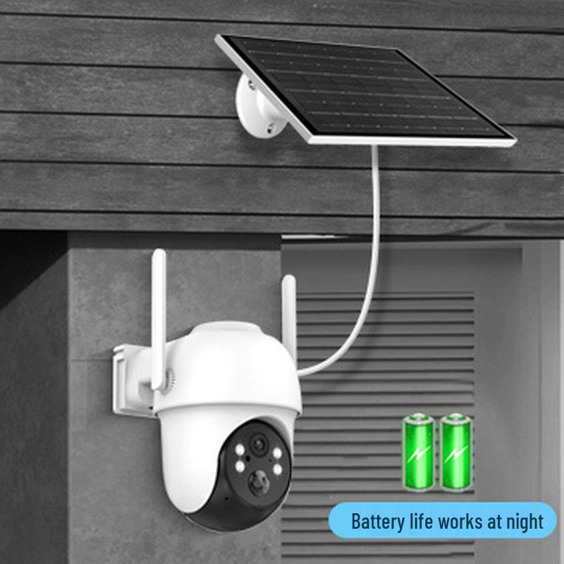 Solar-Powered PTZ WiFi Surveillance Camera with Low Power Consumption and Mobile Remote Access