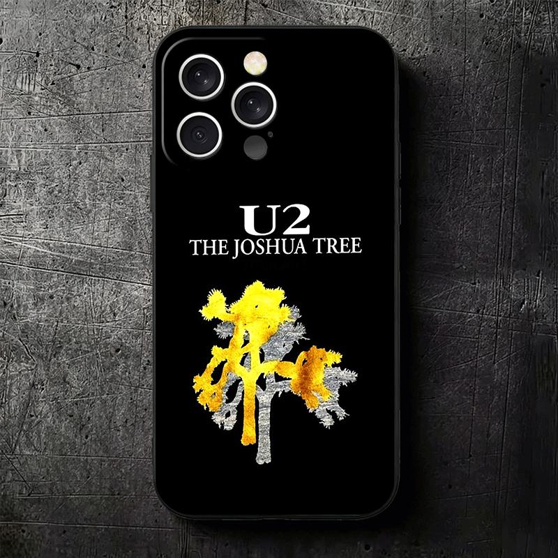 U-U2 Rock Band Soft Phone Case for iPhone 16 16E 17 Air 15 Pro Max 14 Plus 13 Mini 11 12 7 Black Cover Back Shell