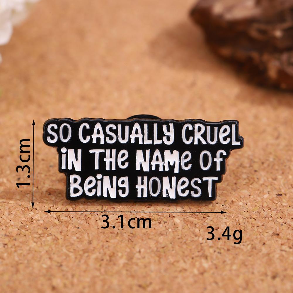Cartoon English Alphabet Series Brooch Advanced Sense Niche Metal Badge Personalized Versatile Accessories