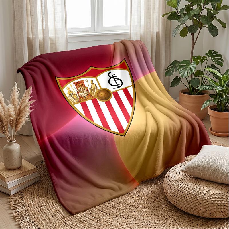 Sevilla FC Soft Flannel Fleece Blanket Lightweight Cozy Warm Throw Blanket For Sofa Bed Home Decor