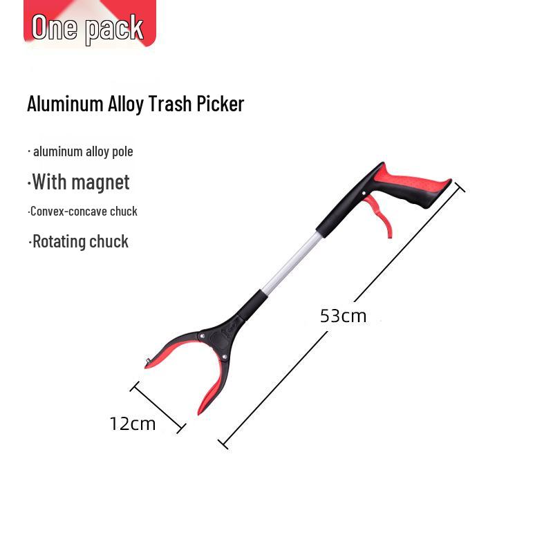 Foldable Long-Handled Aluminum Trash Picker for School Children