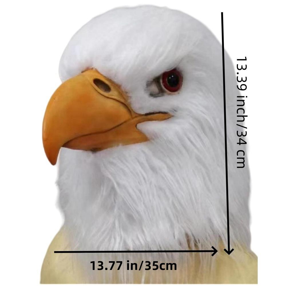 

Animal White Eagle Head Mask Free Labeling Package Quality Inspection Props Mask White Eagle
