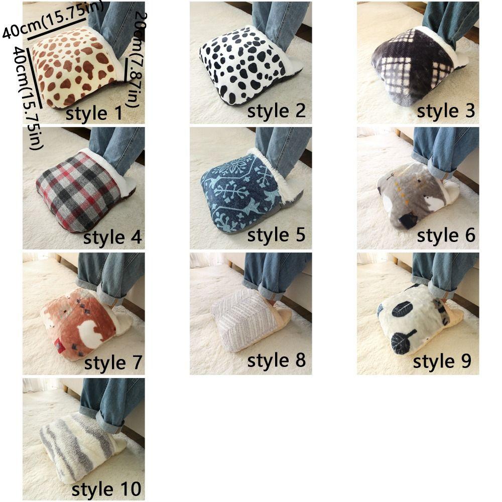 Creative Soft Foot Warming Mat Insulation Comfortable Warm Feet Shoes Not Charging Double Feet Foot Warmer Home Office