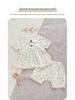 Summer Baby Girls' Floral Cotton Two-Piece Set: Breathable, Ultra-Thin Short Sleeve with Expanded Diaper Area for Infants